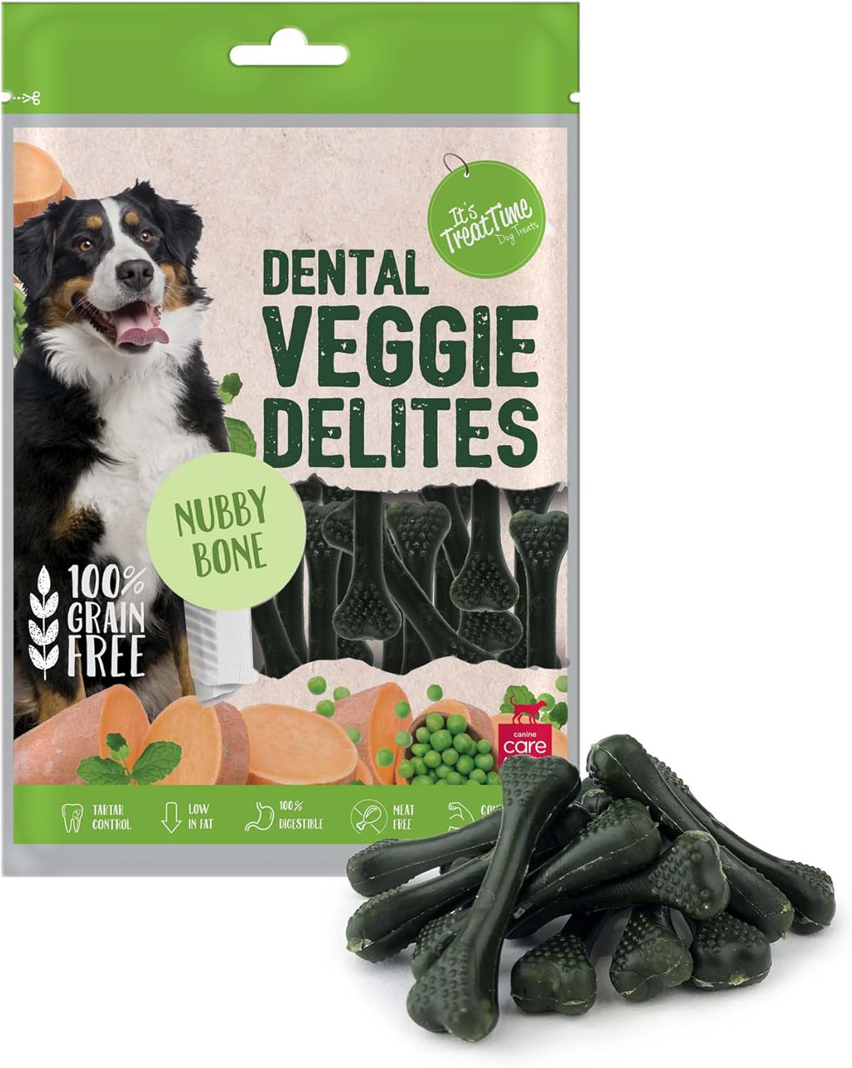It's Treat Time Veggie Delights Nubby Bone 100g