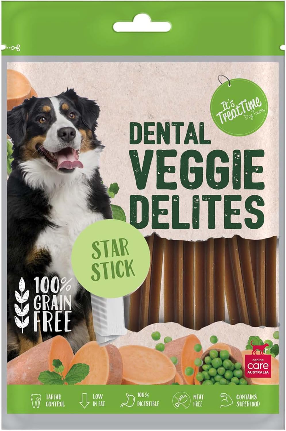 It's Treat Time Veggie Delights Star Sticks 115g