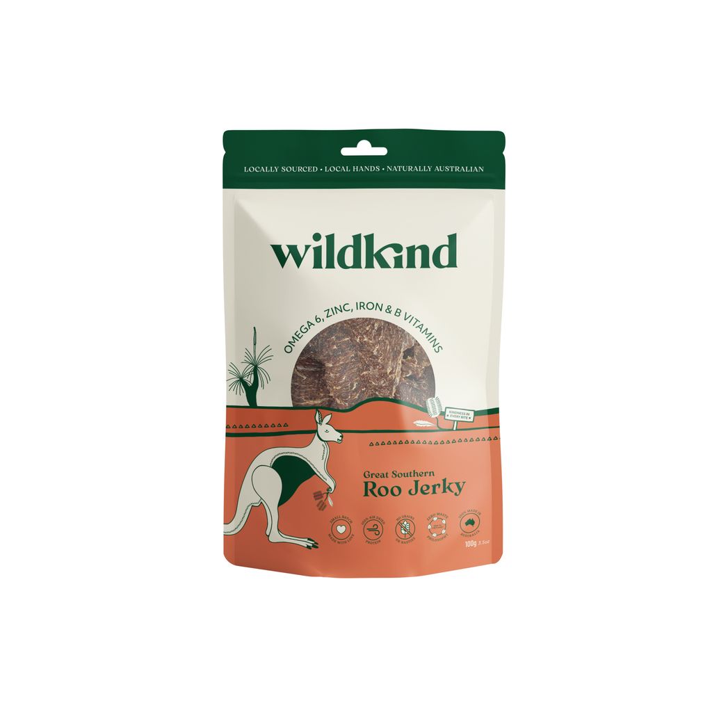 Wildkind Dog Treat Great Southern Roo Jerky 100g