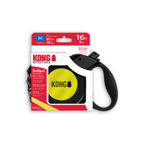 Kong Reflect Retractable Leash Black