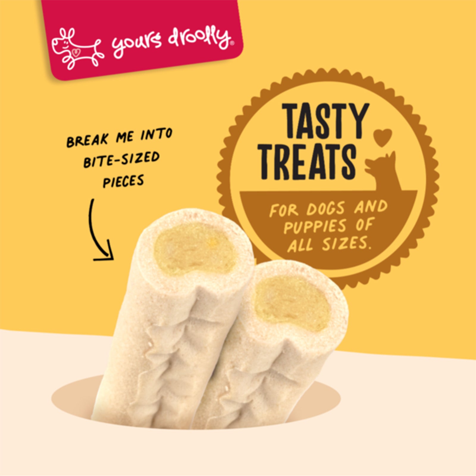 Yours Droolly Double Delights Milk And Banana Treat For Dogs 150g