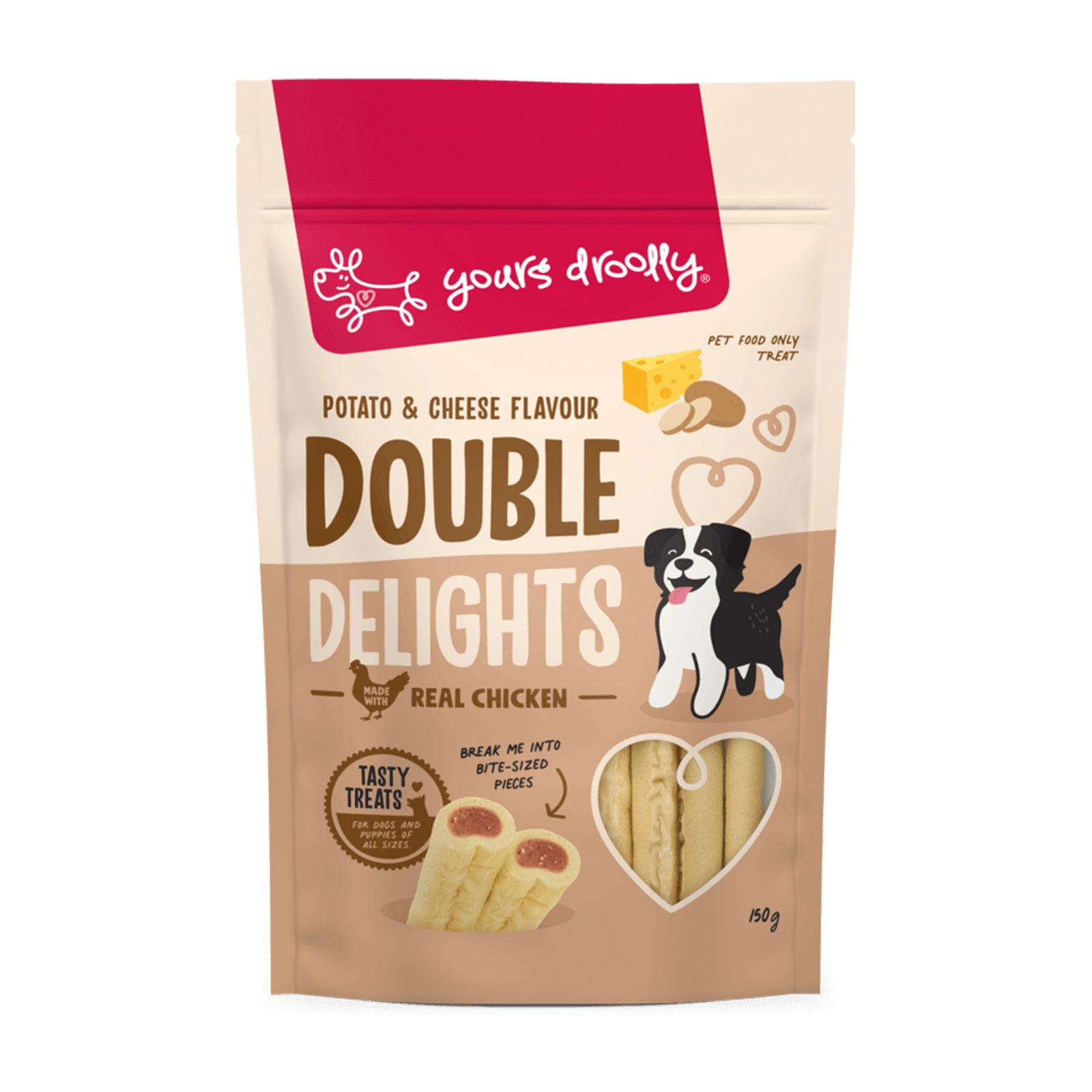 Yours Droolly Double Delight Potato & Cheese 150g