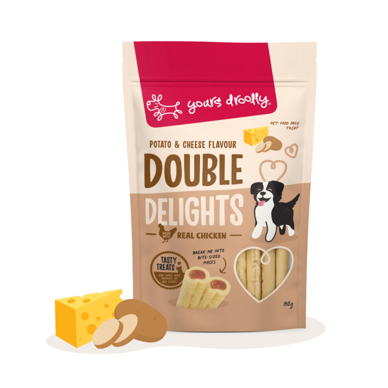 Yours Droolly Double Delight Potato & Cheese 150g
