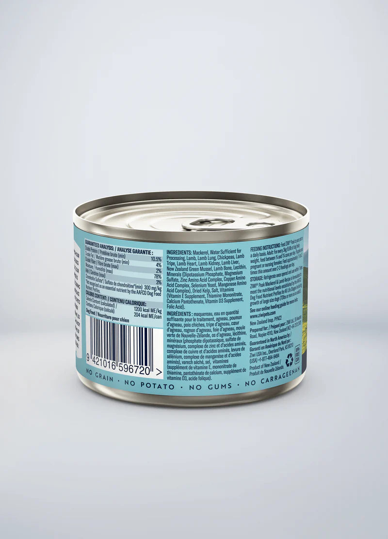 Ziwi Peak Dog Wet Mackerel & Lamb
