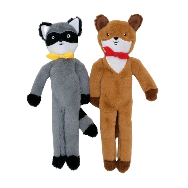 Zippypaws Fluffy Peltz - Squirrel And Raccoon