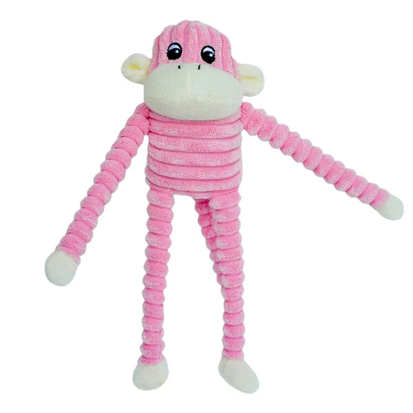 Zippypaws Spencer The Crinkle Monkey - Small Pink