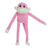 Zippypaws Spencer The Crinkle Monkey - Small Pink