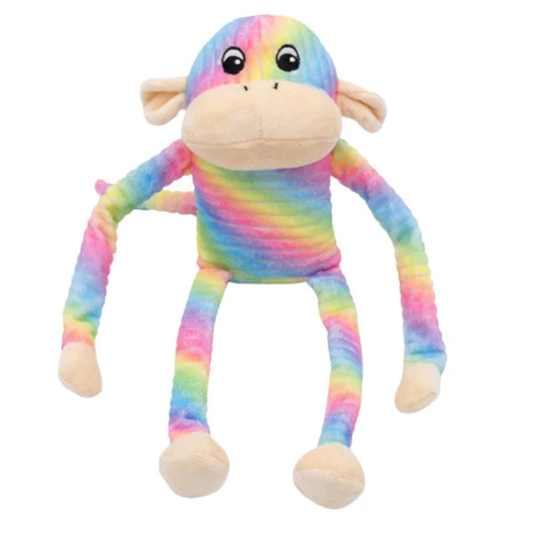 Zippypaws Spencer The Crinkle Monkey - Large Rainbow