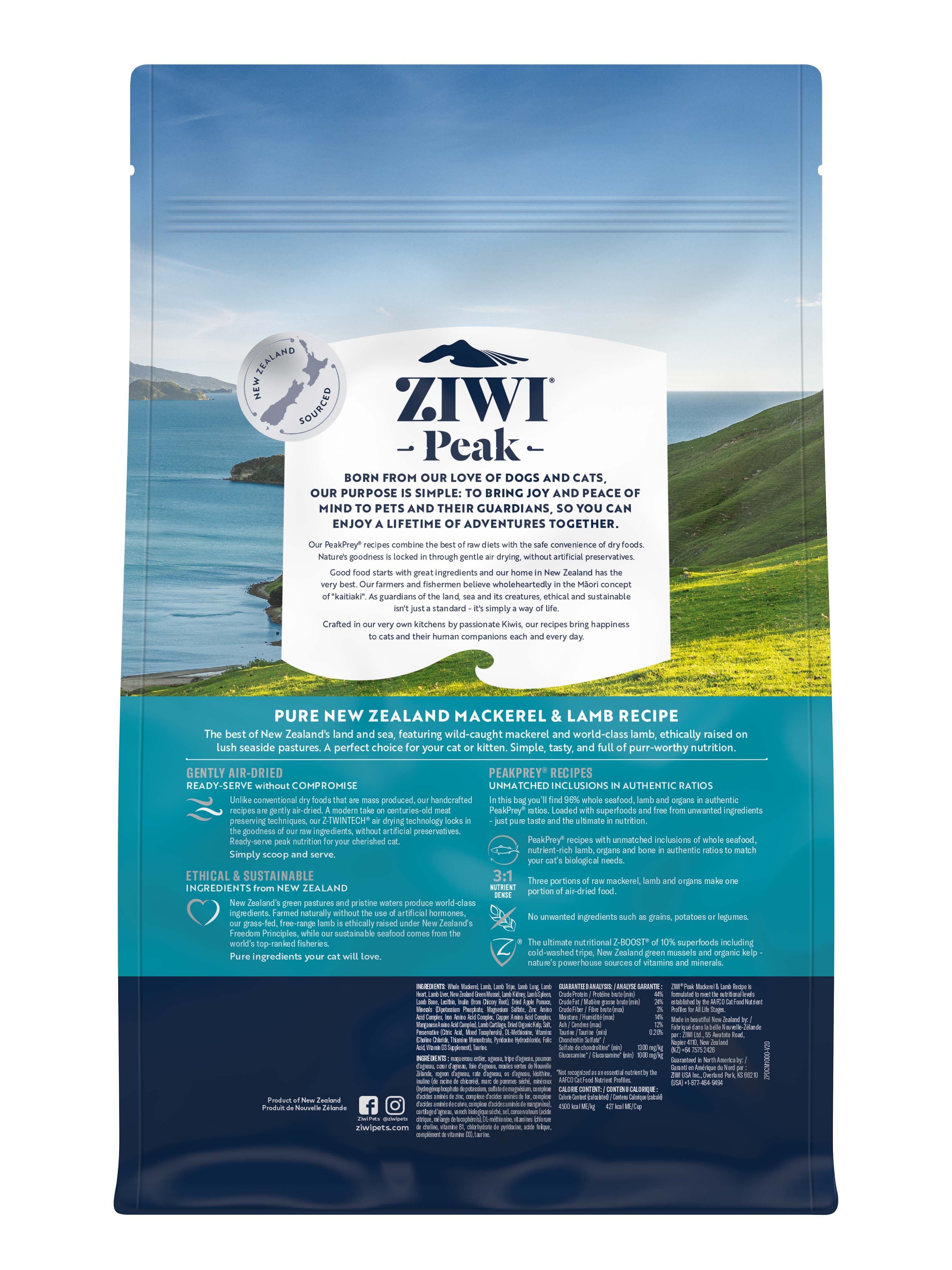 Ziwi Peak Cat Mackerel and Lamb 1KG