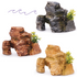 Rock With Plants Granite Sand Iron Mini