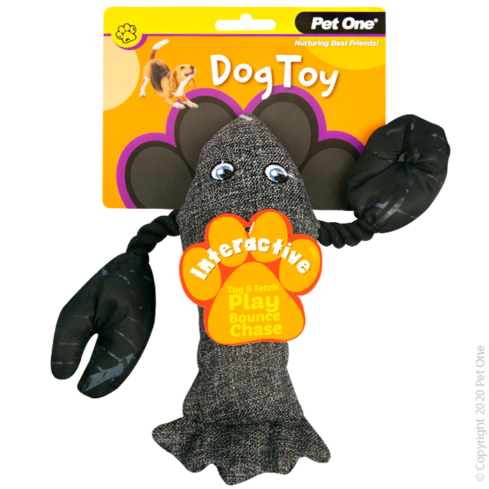 Dog Toy Interactive Lobster Grey 29.3cm