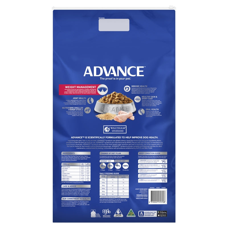 Advance Dog Dry Weight Control