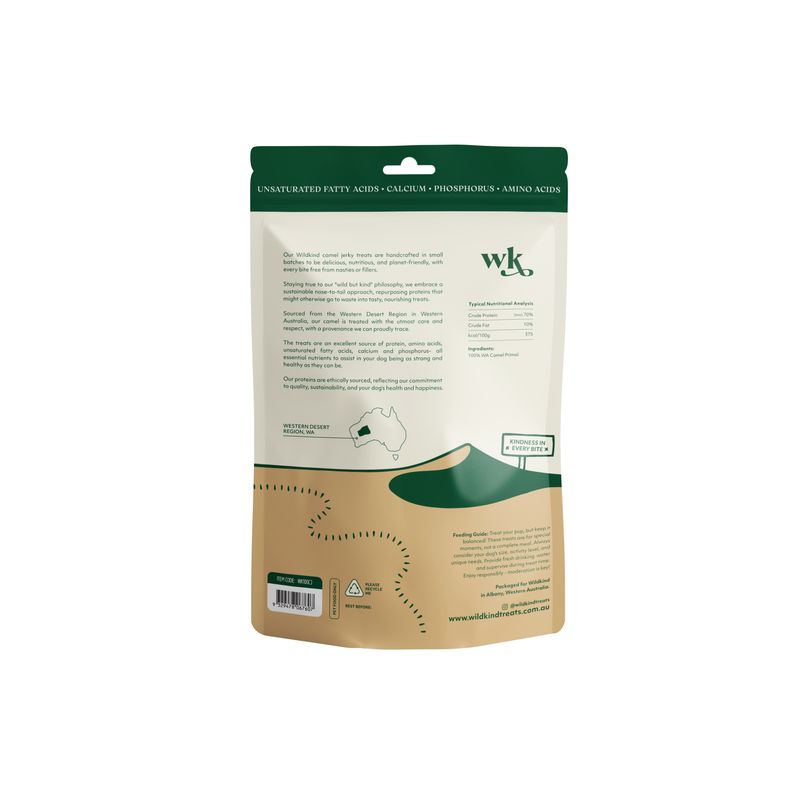 Wildkind Dog Treat Western Desert Camel Jerky 100g