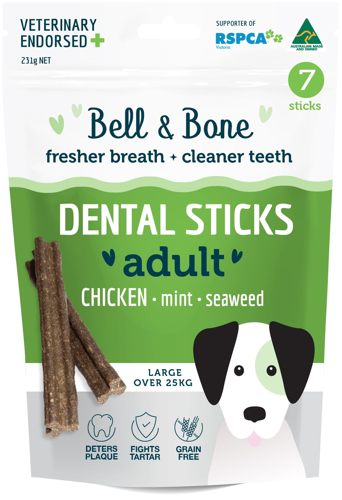 Bell and Bone Dental Sticks Chicken Mint and Seaweed