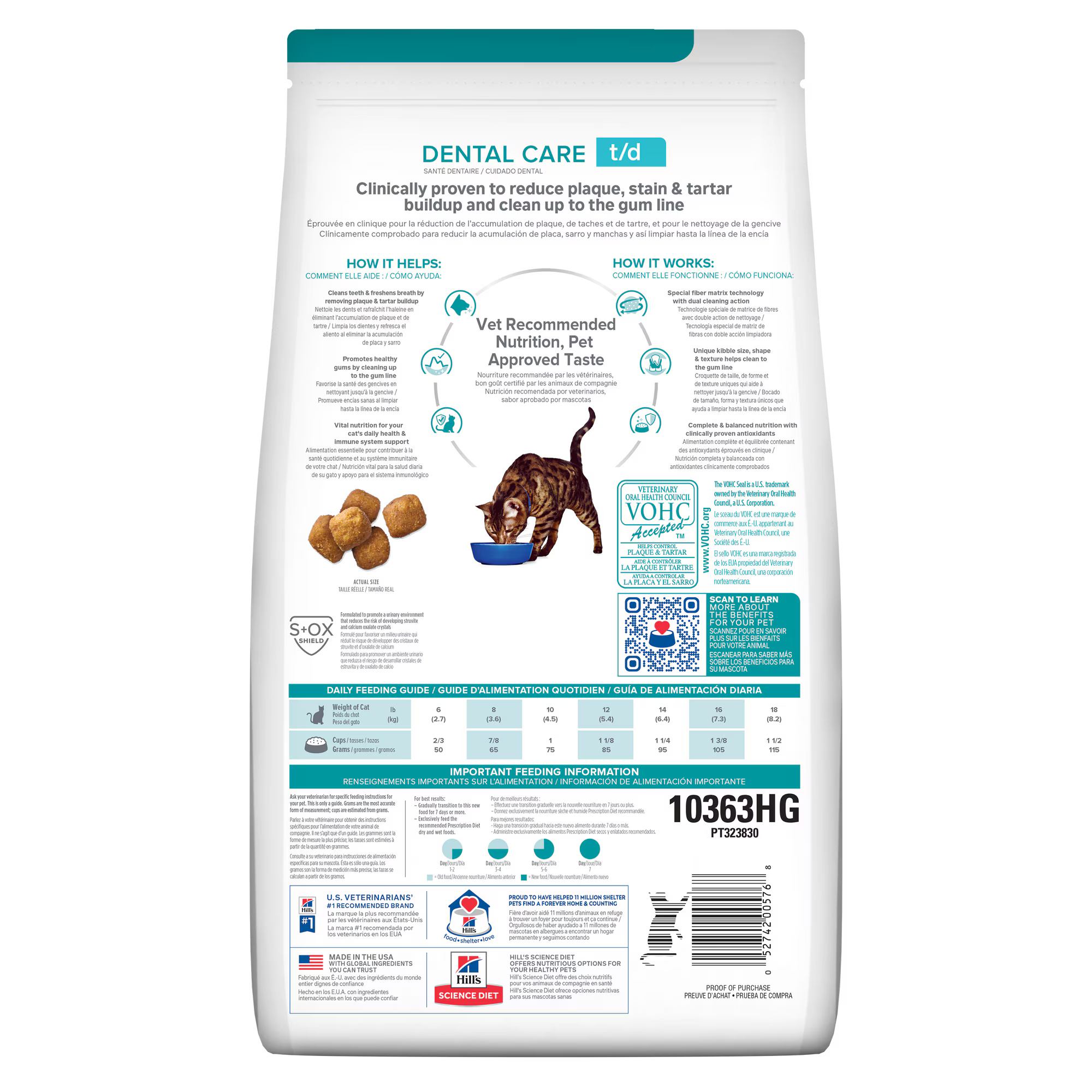 PD - Hills Prescription Diet t/d Dental Dry Cat 3kg