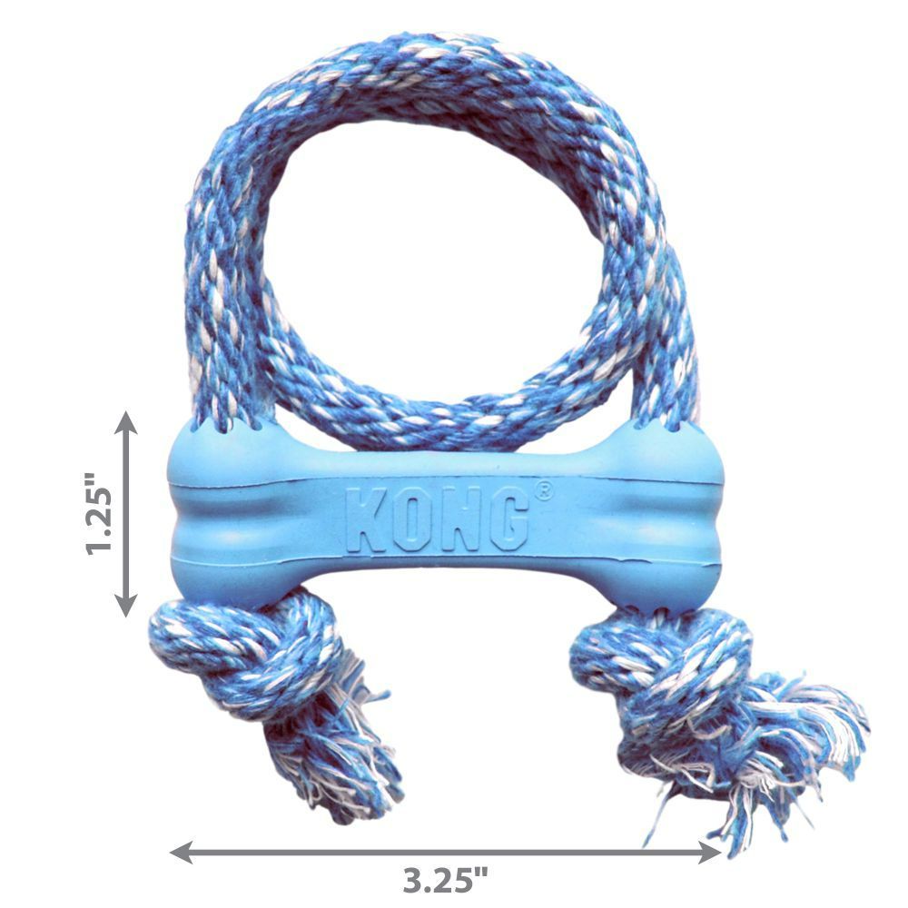 Kong Toy Puppy Bone With Rope