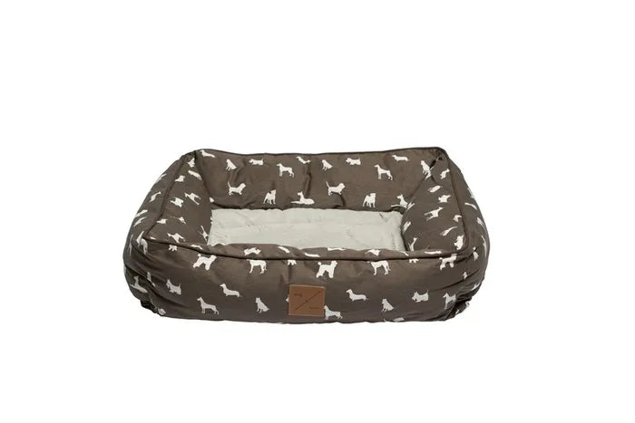 M&B ZZ Bolster Bed Mocha Dog