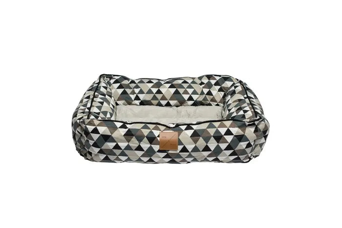 M&B ZZ Bolster Bed Mocha Diamond