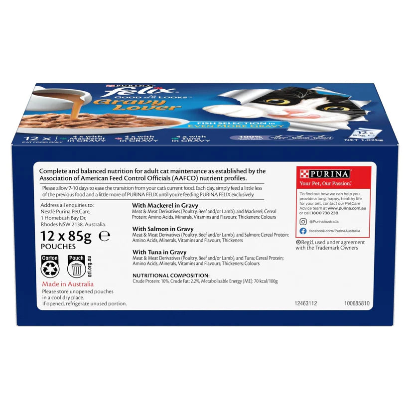 Felix Gravy Lovers Fish Selection 12X85G