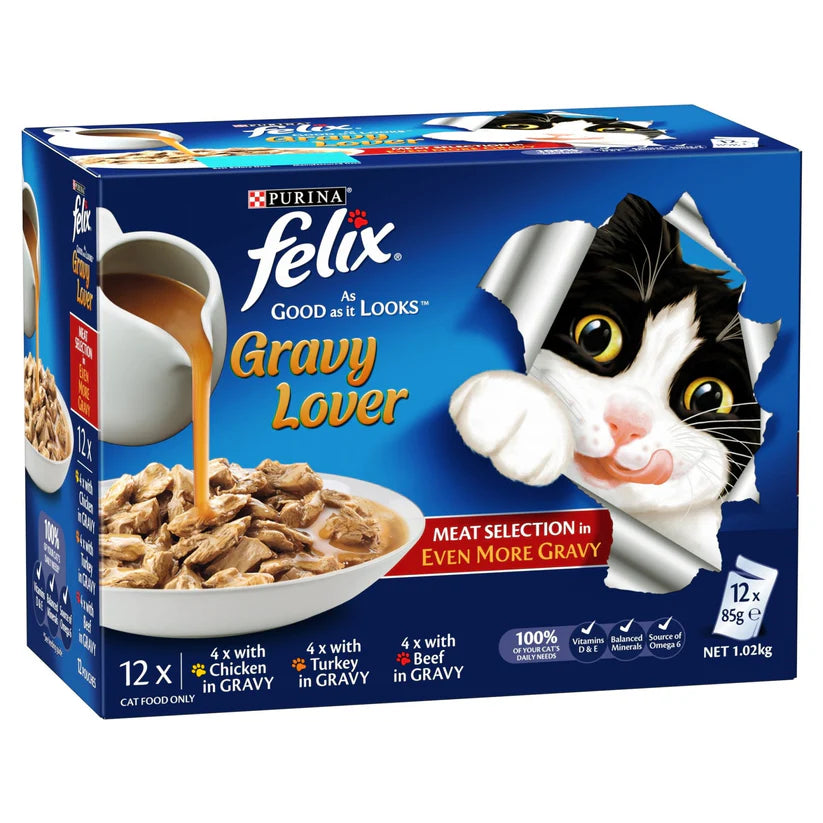 Felix Gravy Lovers Meat Selection 12X85G