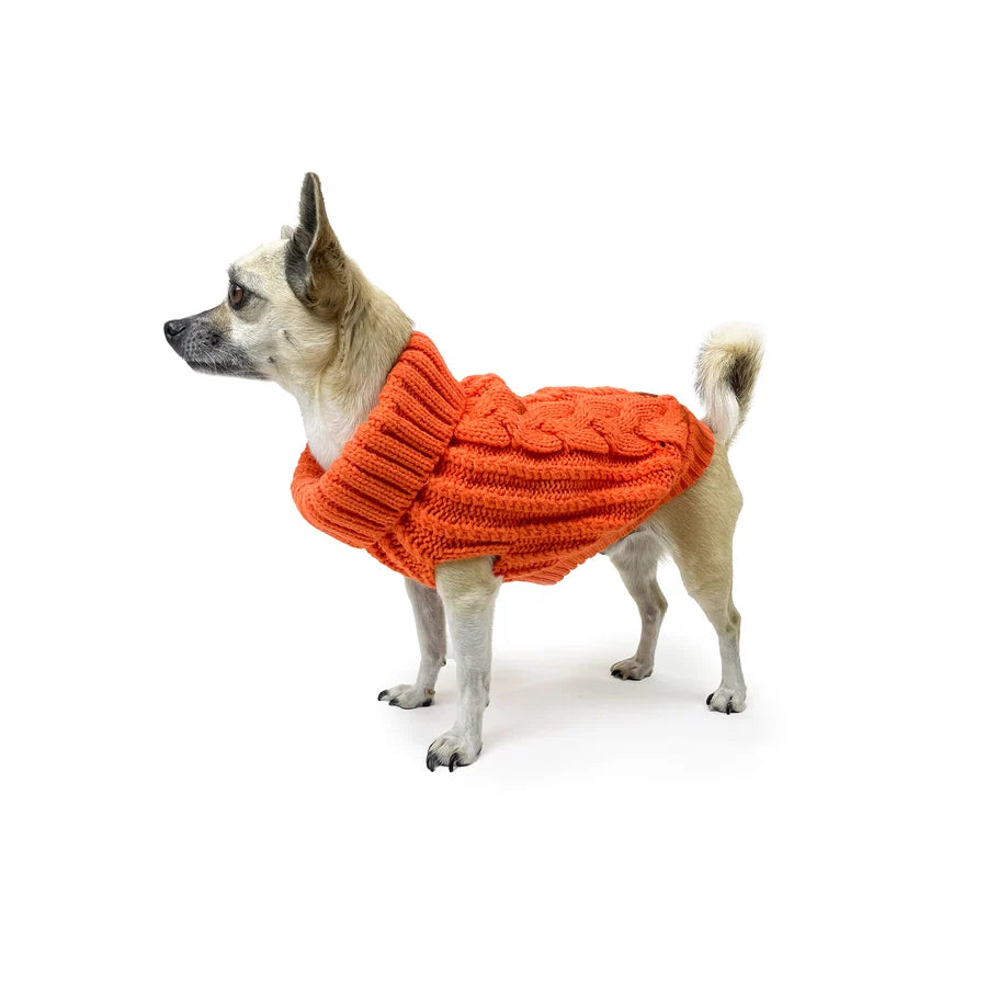 Huskimo Dog Jumper Cali Knit Tangerine
