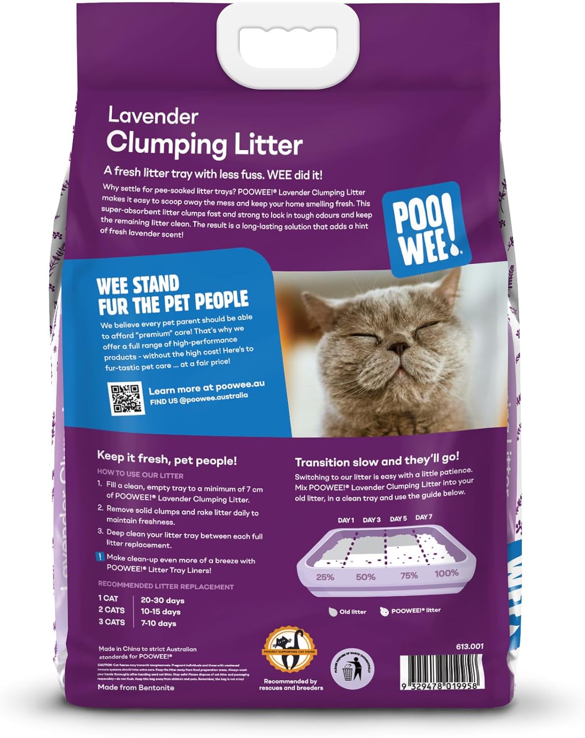 Poowee Clumping Lavender Litter