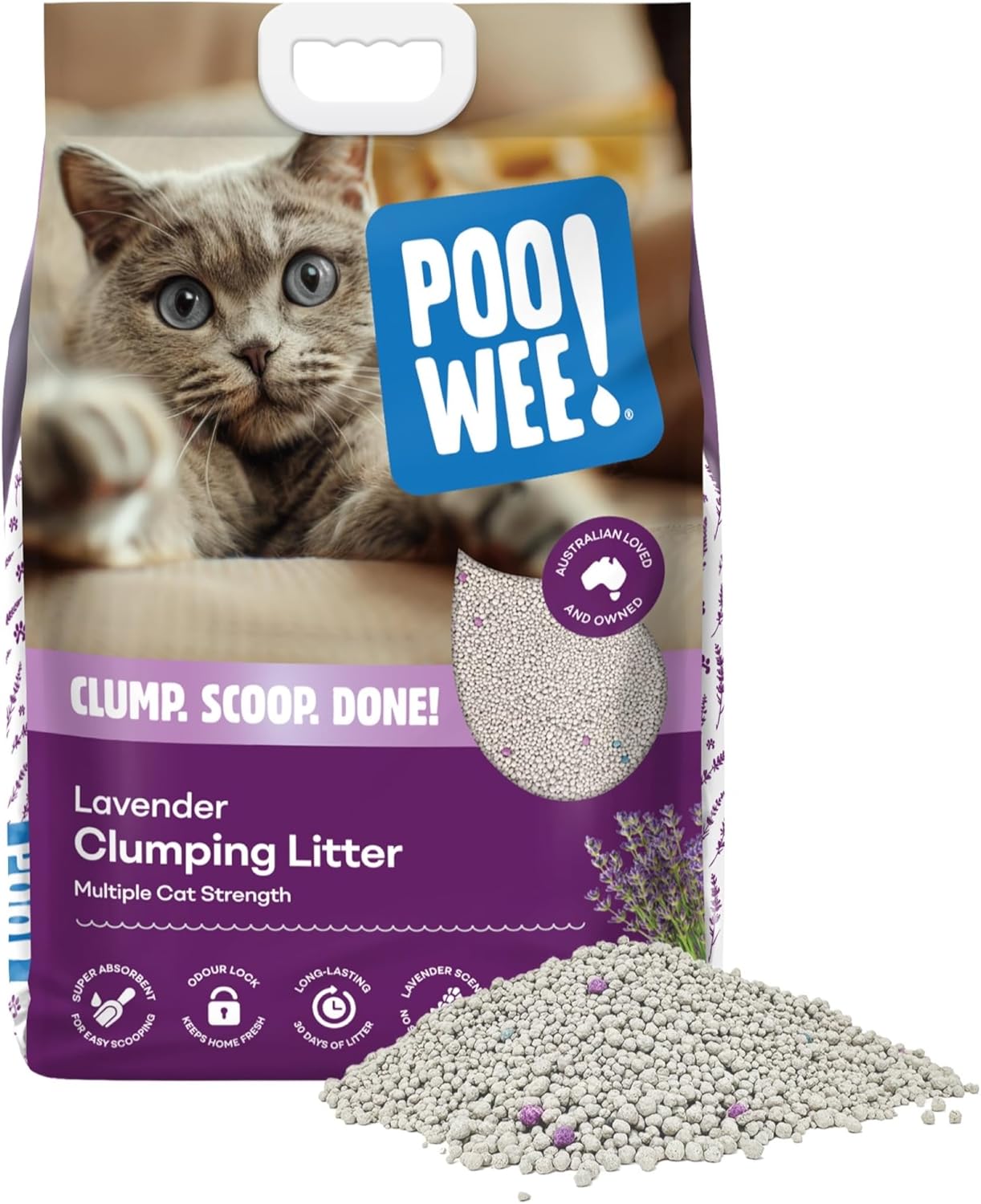 Poowee Clumping Lavender Litter