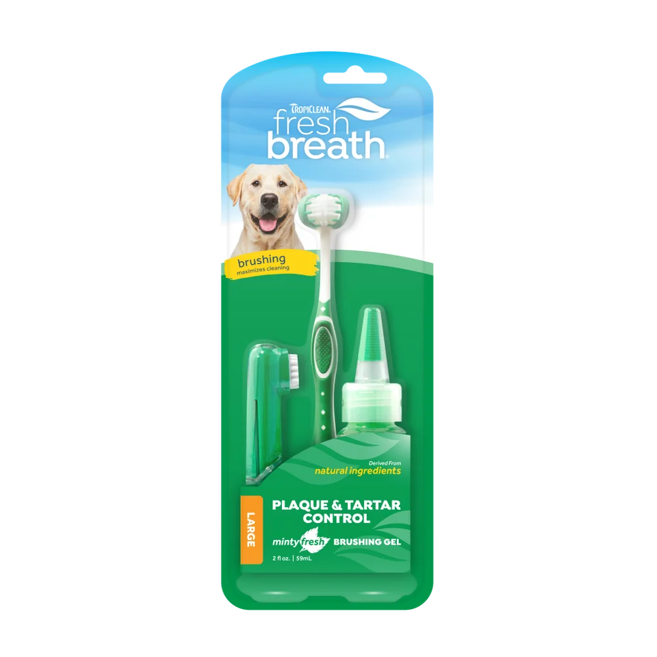 Tropiclean Fresh Breath Oral Care Kit for Large Dogs