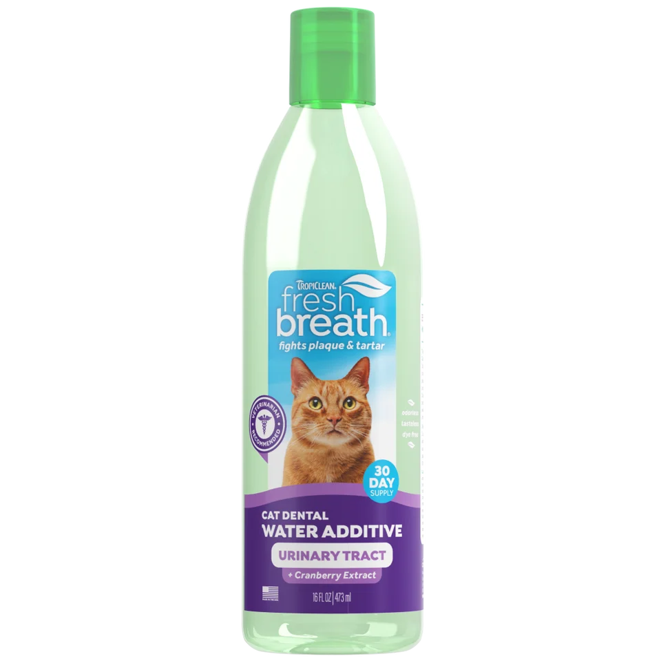 Tropiclean Fresh Breath Dental Water Additive plus Urinary Tract Support for Cats 473ml