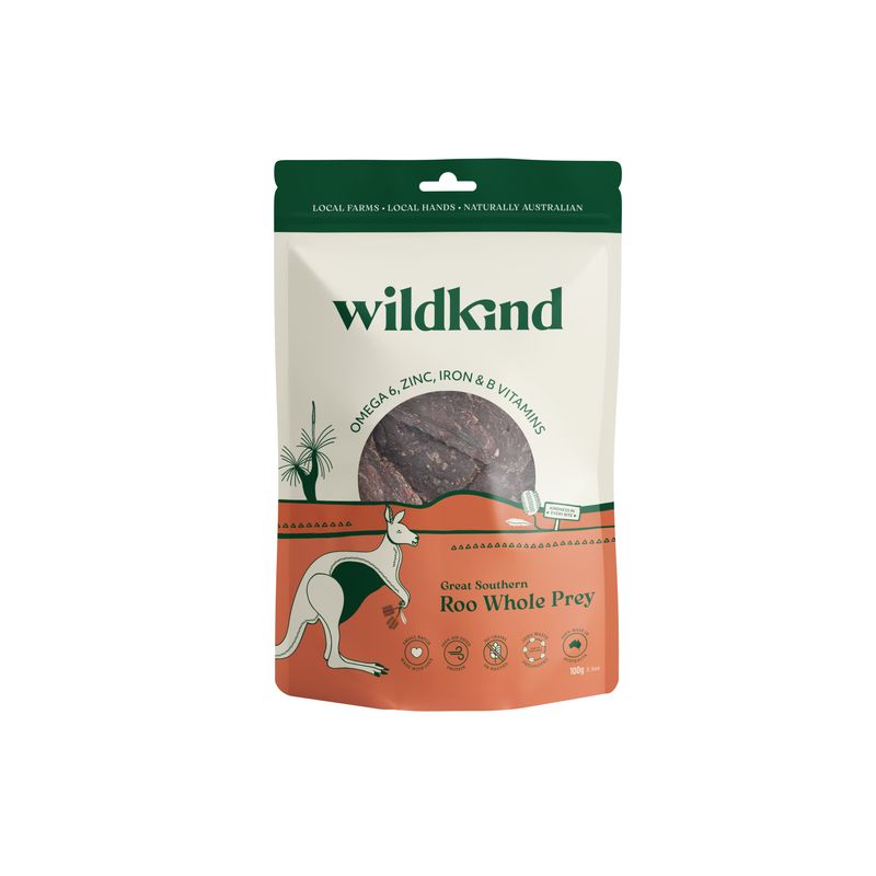 Wildkind Dog Treat Great Southern Roo Whole Prey 100g