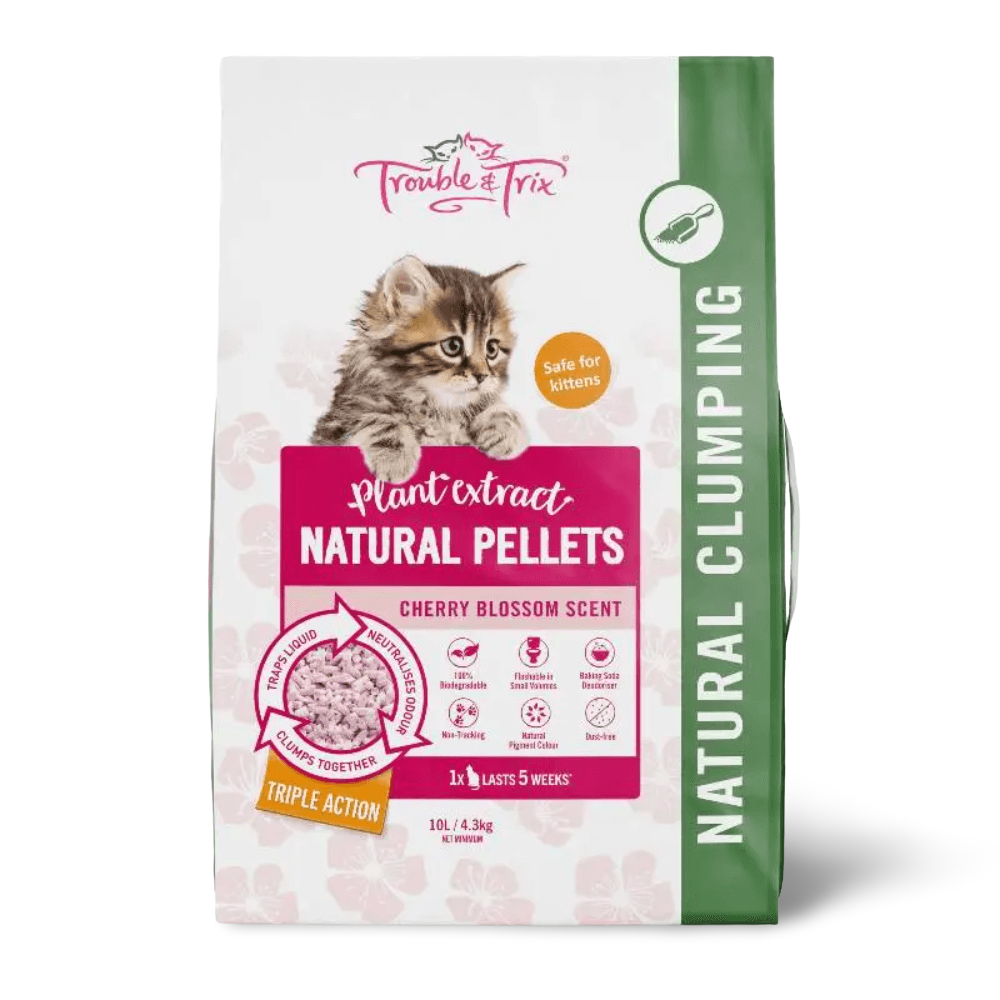 Trouble and Trix Natural Cat Litter Cherry Blossom 3L