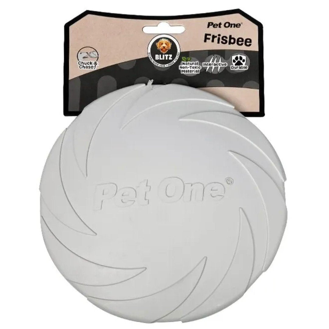 Dog Toy Blitz Rubber Frisbee Grey