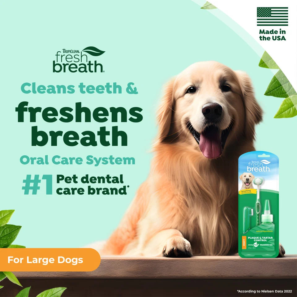 Tropiclean Fresh Breath Oral Care Kit for Large Dogs